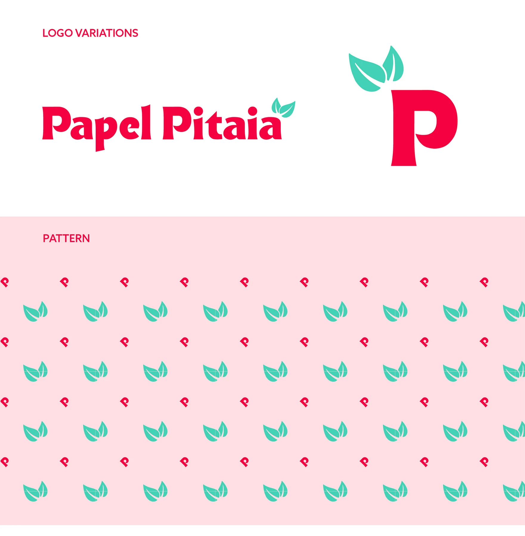Papel Pitaia Logo-Varianten und Pattern
